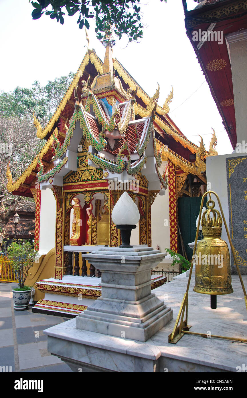 Tempio di Wat Phrathat Doi Suthep tempio buddista, il Doi Suthep, Chiang Mai e Chiang Mai Provincia, Thailandia Foto Stock