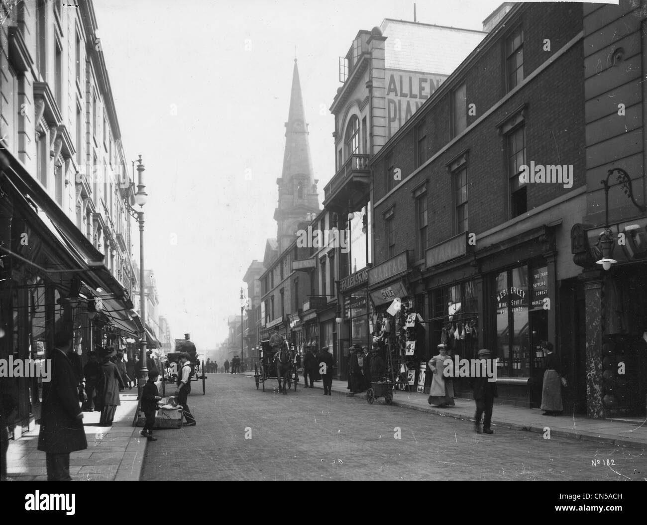Queen Street, Wolverhampton, nei primi anni del XX secolo. Foto Stock