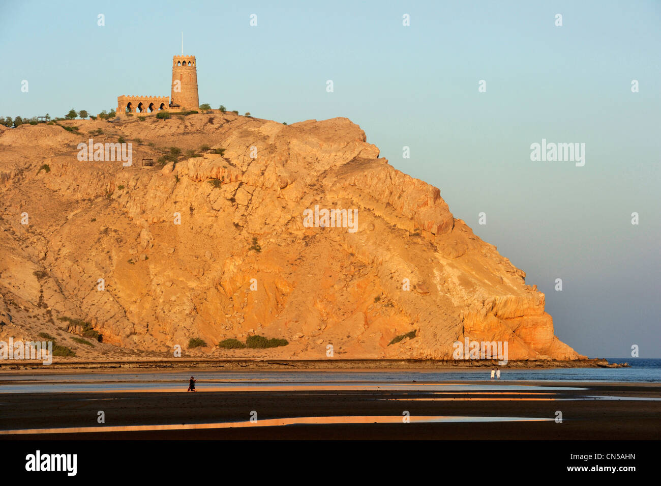 Il sultanato di Oman, Al Batinah Regione, Al Sawadi, spiaggia Foto Stock