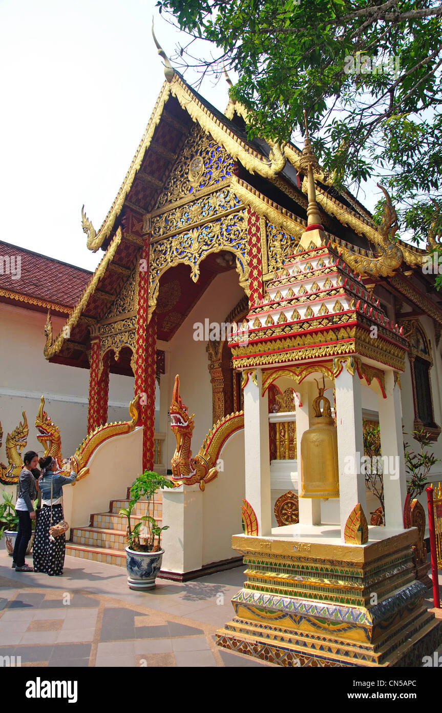 Tempio di Wat Phrathat Doi Suthep tempio buddista, il Doi Suthep, Chiang Mai e Chiang Mai Provincia, Thailandia Foto Stock