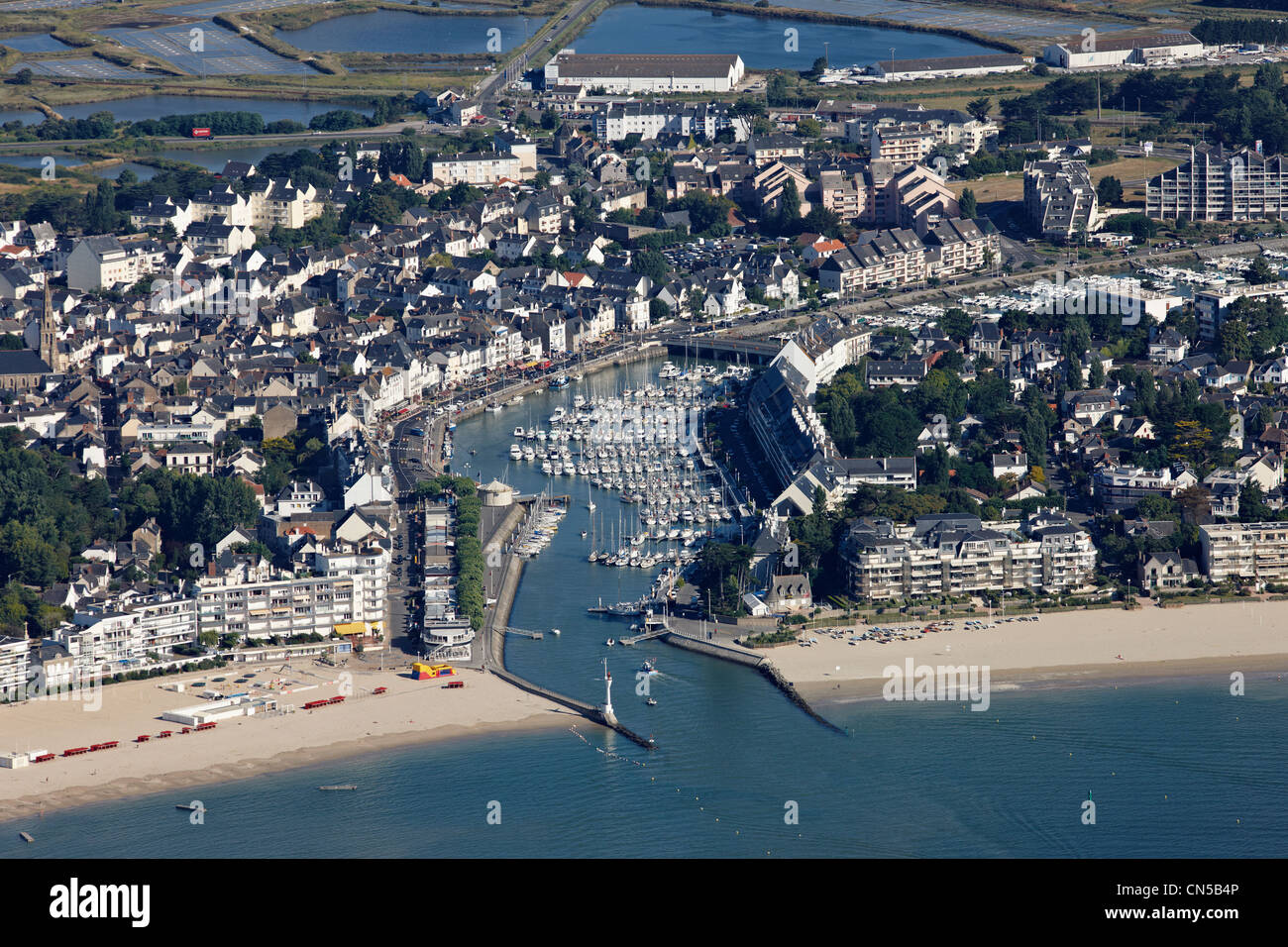 Francia, Loire Atlantique, Le Pouliguen (vista aerea) Foto Stock