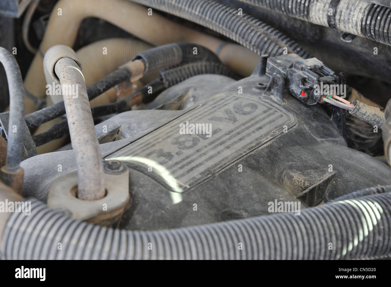 Jeep Wrangler motore 3.2 V6 Foto Stock