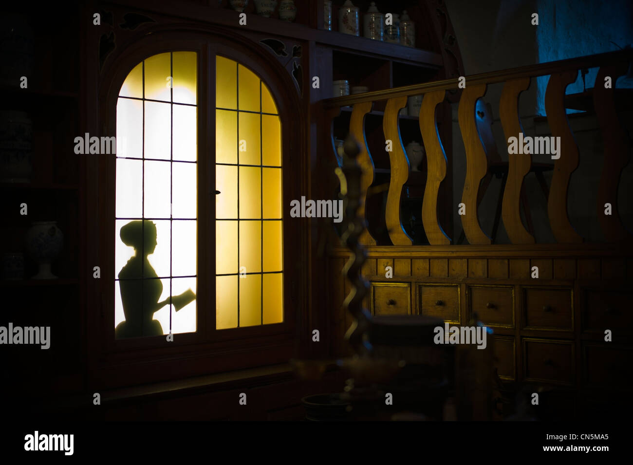 Museo della Farmacia, Heidelberg, Baden-Wuerttemberg, Germania Foto Stock