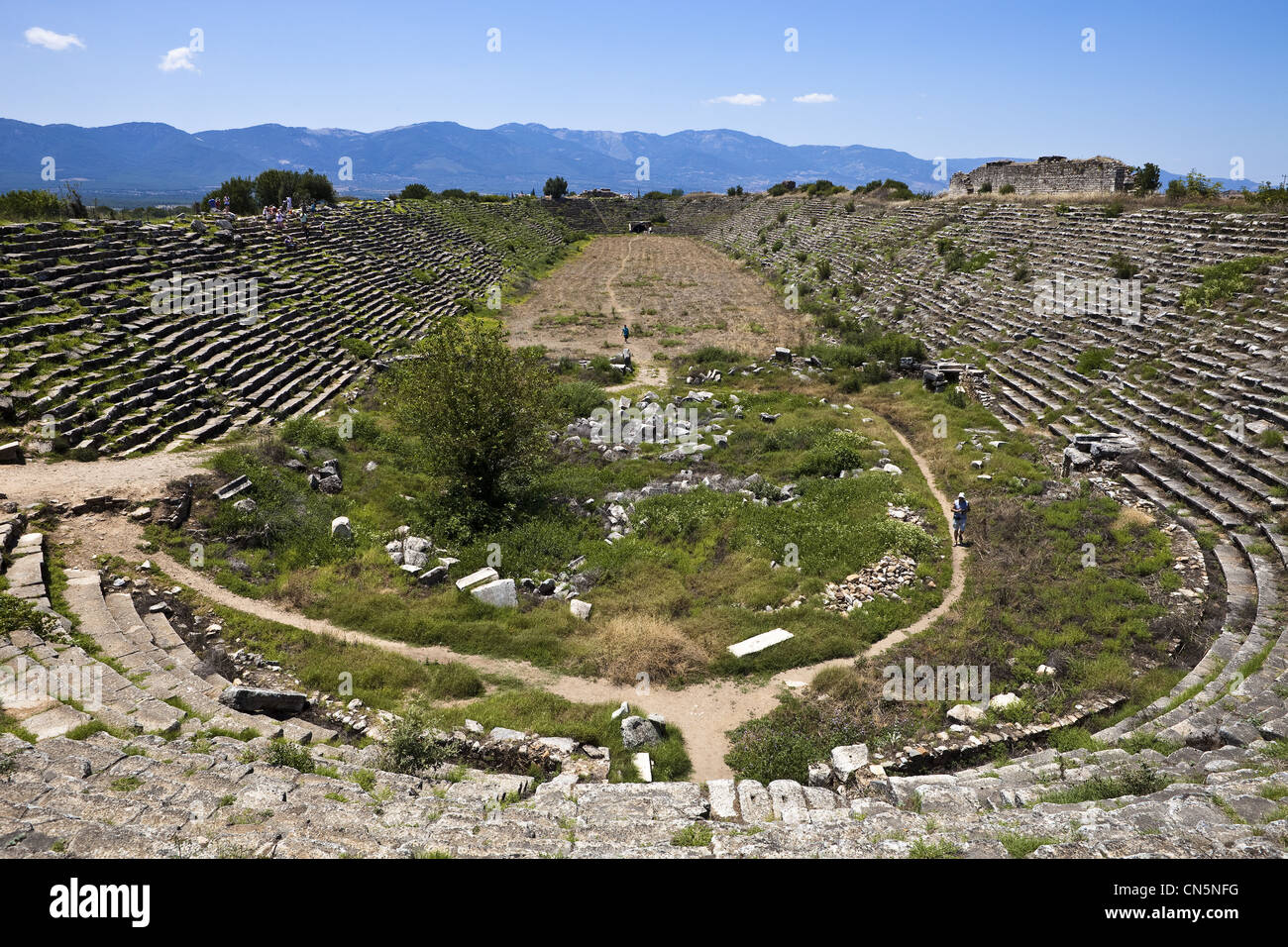 La Turchia, regione del Mar Egeo, Aphrodisias, antica città, lo stadio Foto Stock