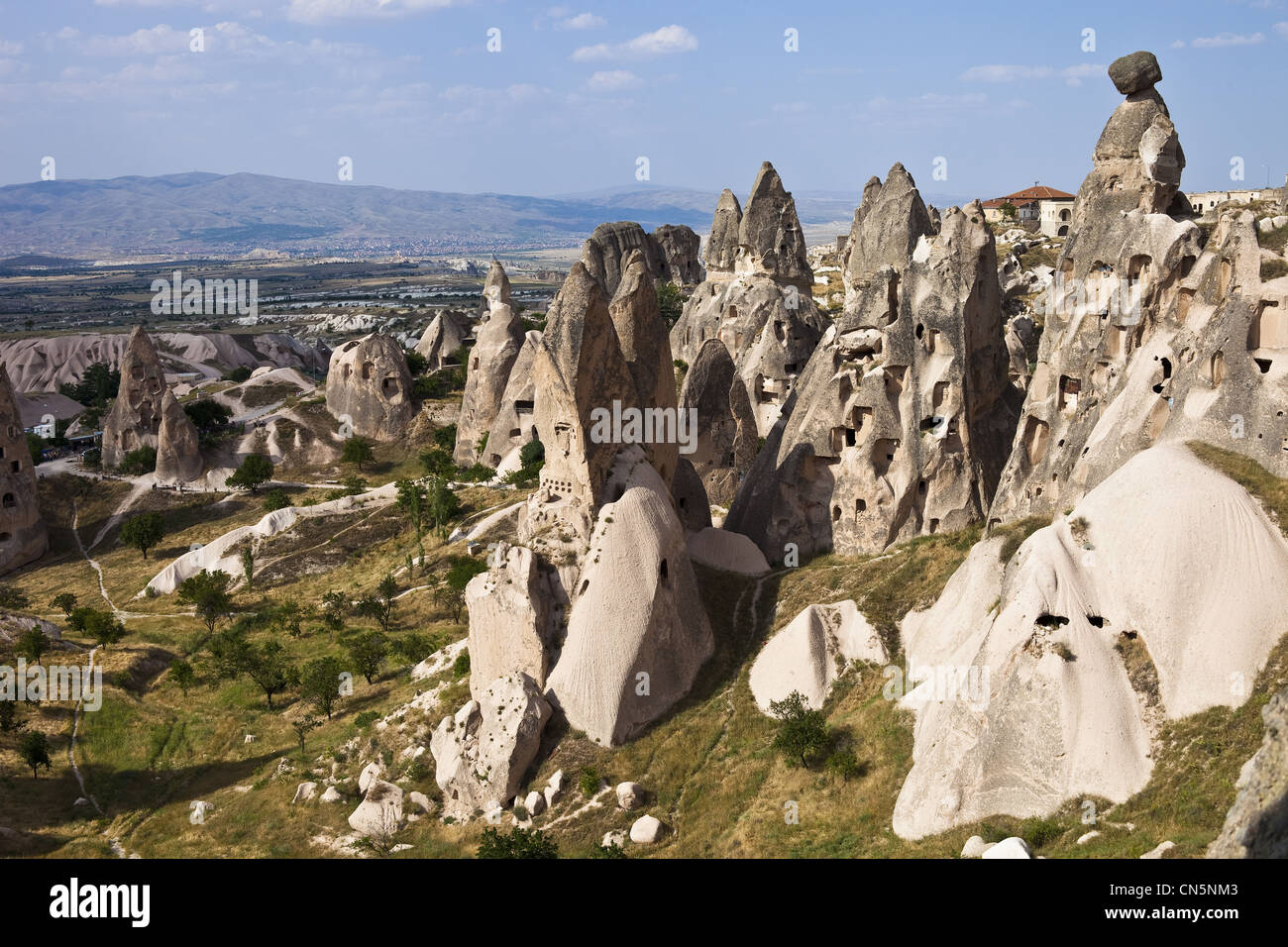 Turchia, Anatolia centrale, Cappadocia elencati come patrimonio mondiale dall' UNESCO, Uchisar Foto Stock