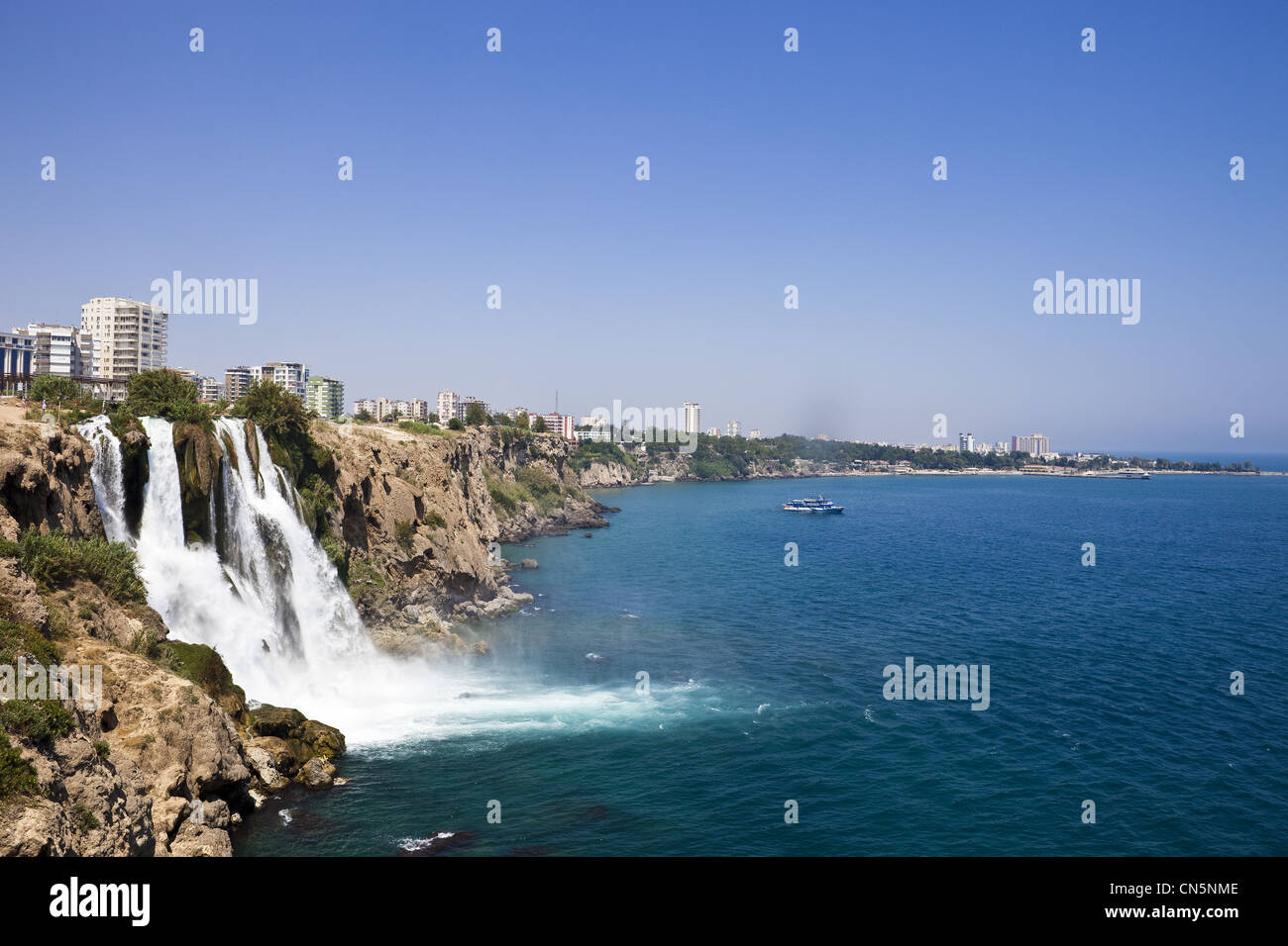 Turchia, regione mediterranea, Costa turchese, della Panfilia, Antalya, Duden Selalesi cascate Foto Stock