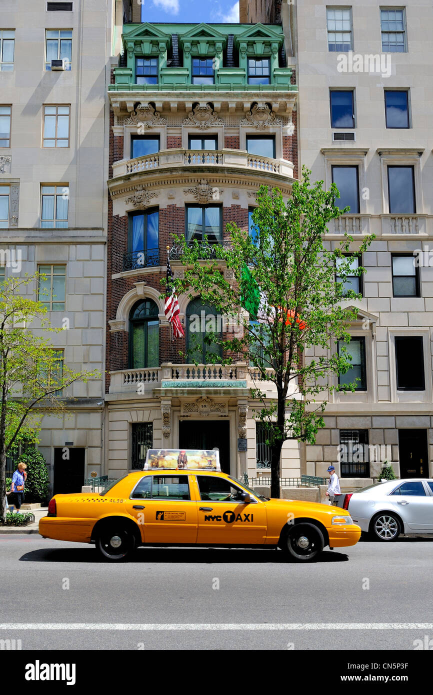 Stati Uniti, New York City, Manhattan Upper East Side, l'Americano irlandese Società Storica sede su Central Park Foto Stock