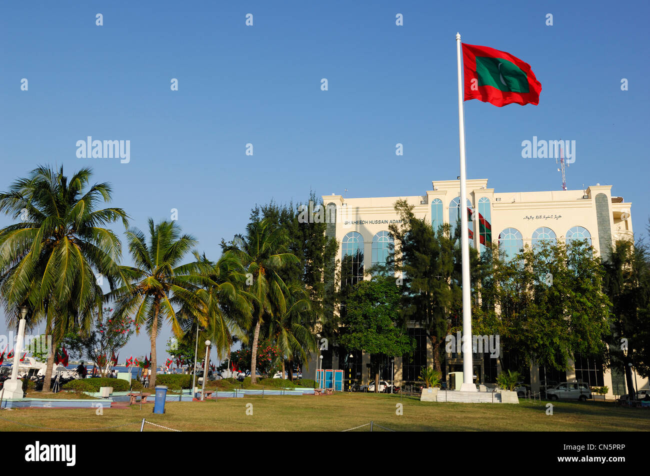 Maldive, North Male Atoll, Isola maschio, maschio, Jumhoore Maidan piazza (Piazza della Repubblica) Foto Stock