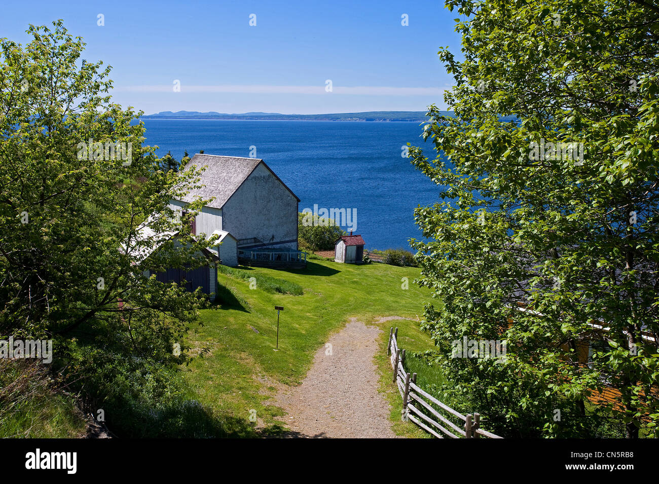 Canada, Provincia di Quebec, Gaspesie, Anse Blanchette Forillon nel parco nazionale situato lungo la St Lawrence river Foto Stock