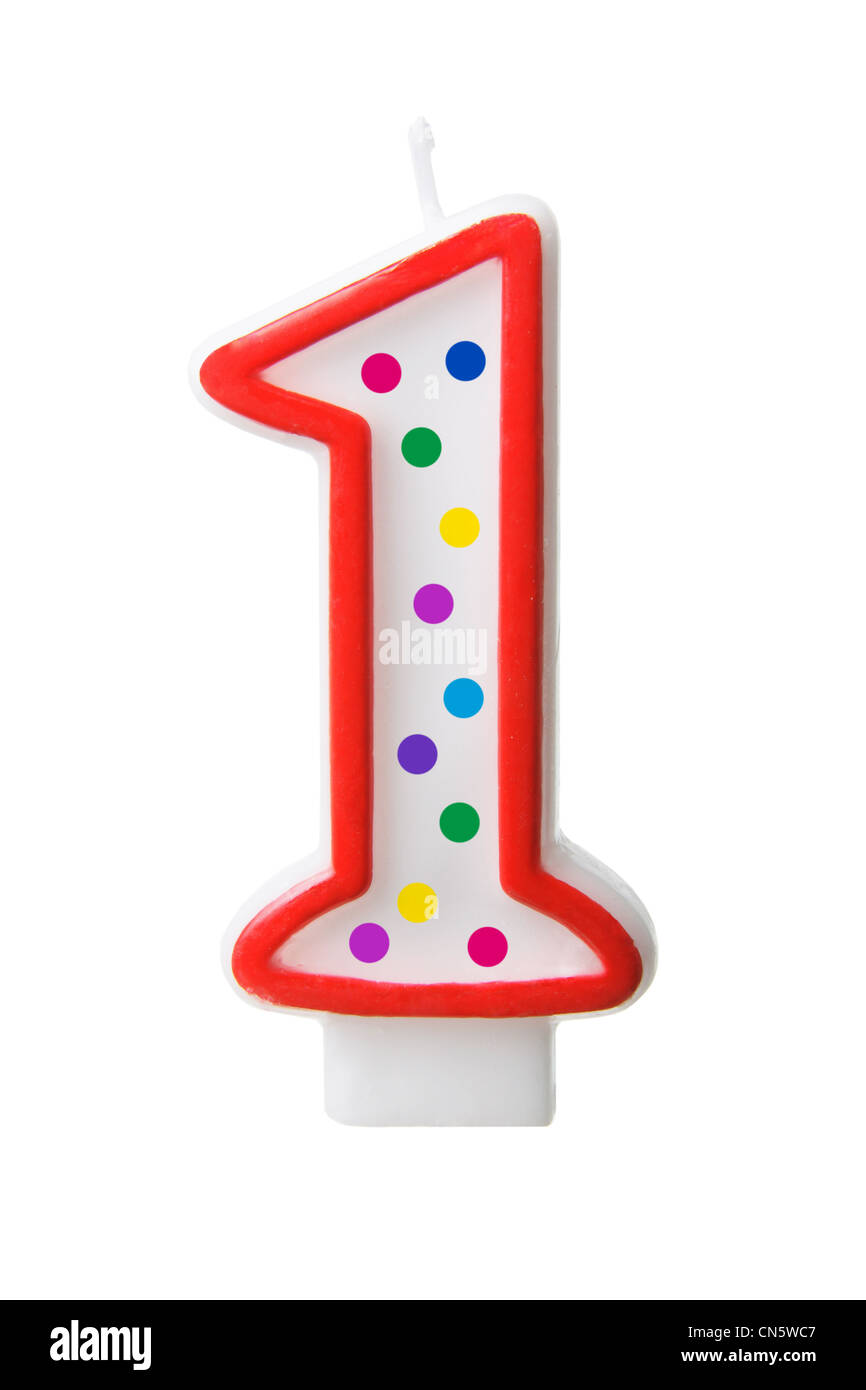 Candela di compleanno Foto Stock