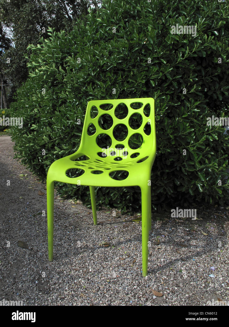 Designer sedia verde Foto Stock