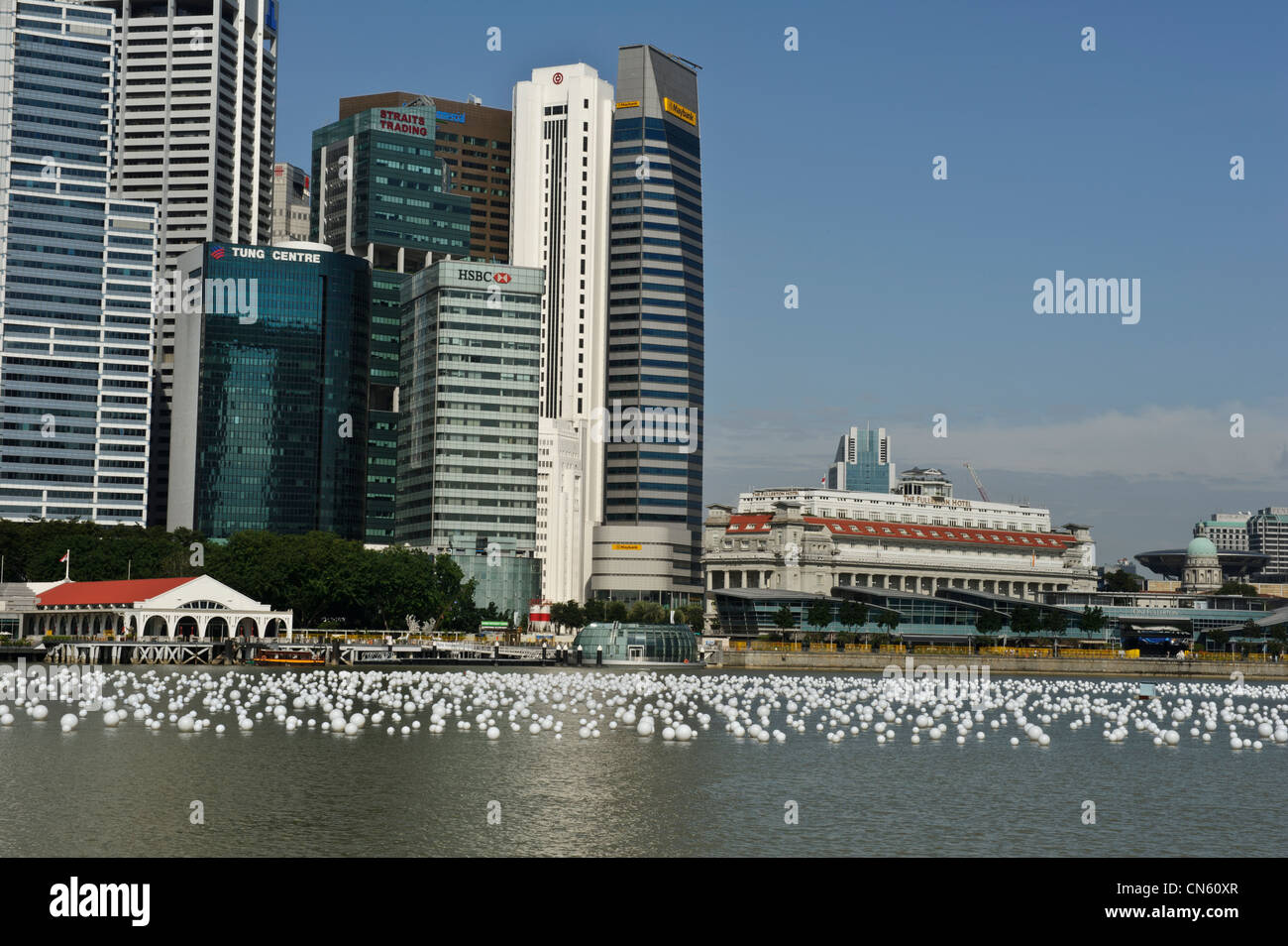 Waterfront, Marina Bay, Singapore. Foto Stock