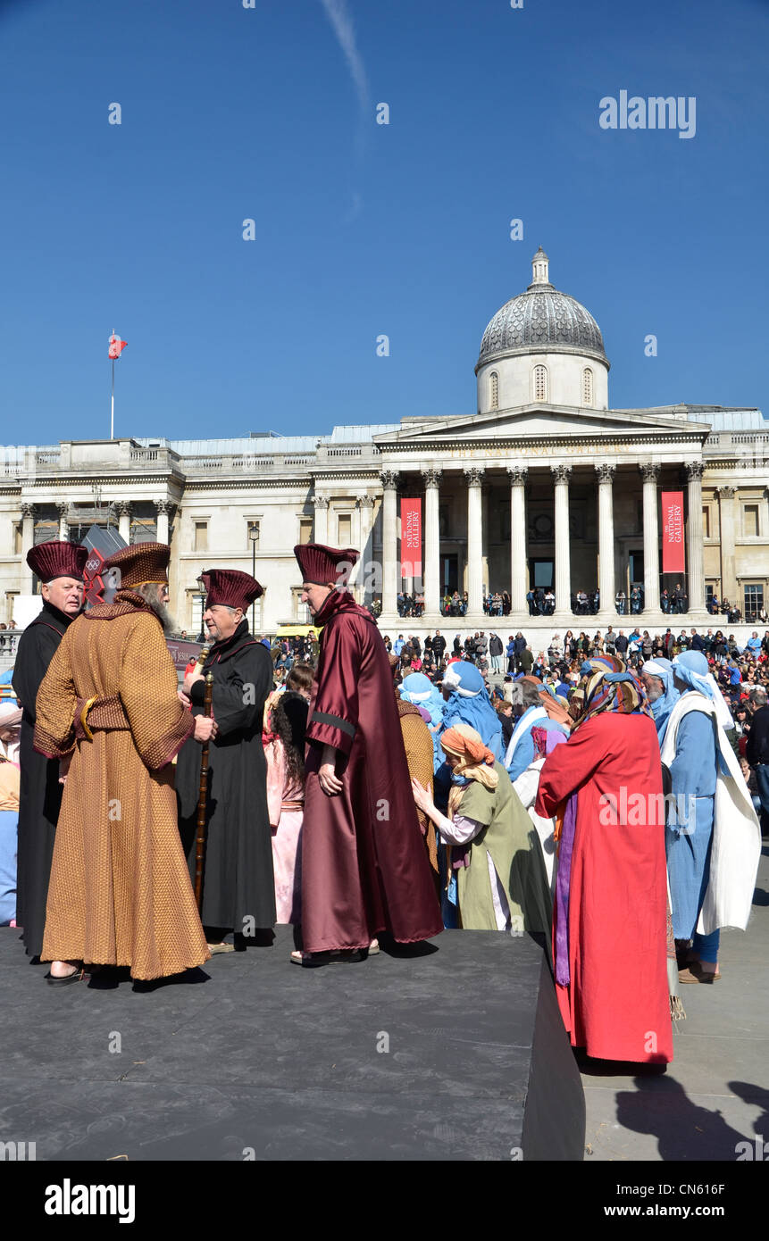 La passione di Gesù - Venerdì Santo, Pasqua, Trafalgar Square , London 2012 Foto Stock