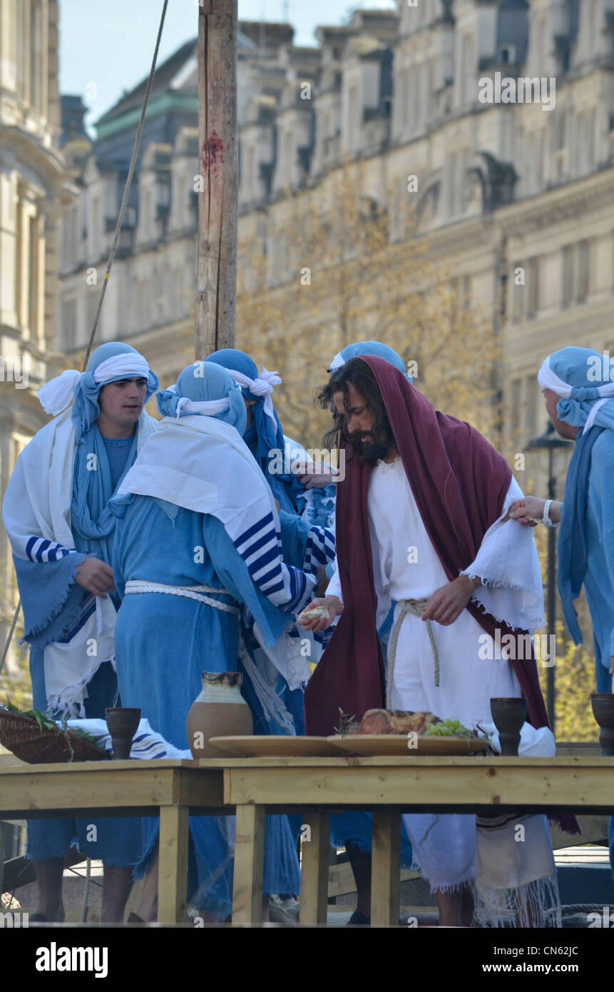 La passione di Gesù - Venerdì Santo, Pasqua, Trafalgar Square , London 2012 Foto Stock