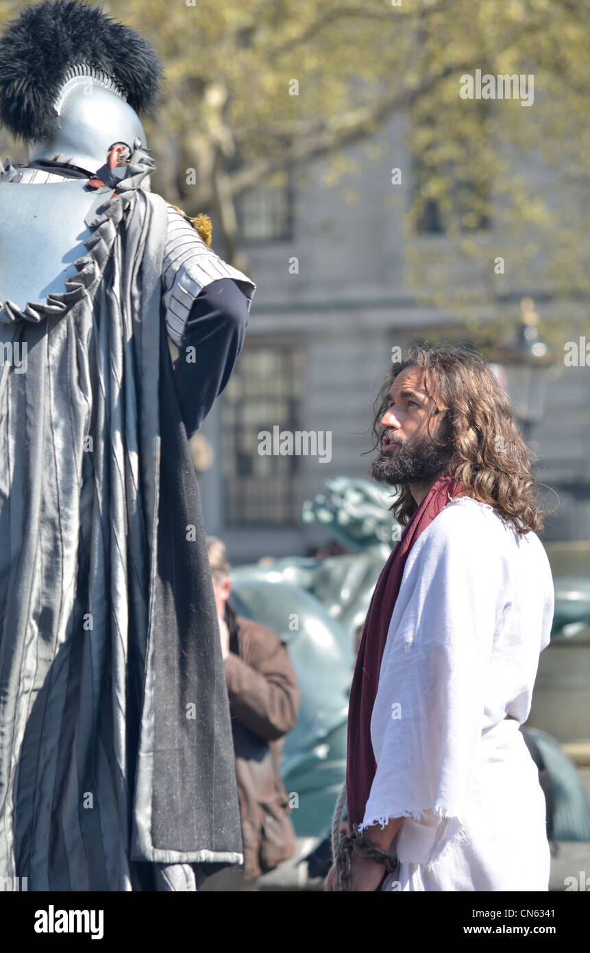 La passione di Gesù - Venerdì Santo, Pasqua, Trafalgar Square , London 2012 Foto Stock