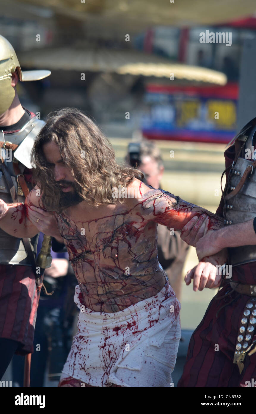 La passione di Gesù - Venerdì Santo, Pasqua, Trafalgar Square , London 2012 Foto Stock