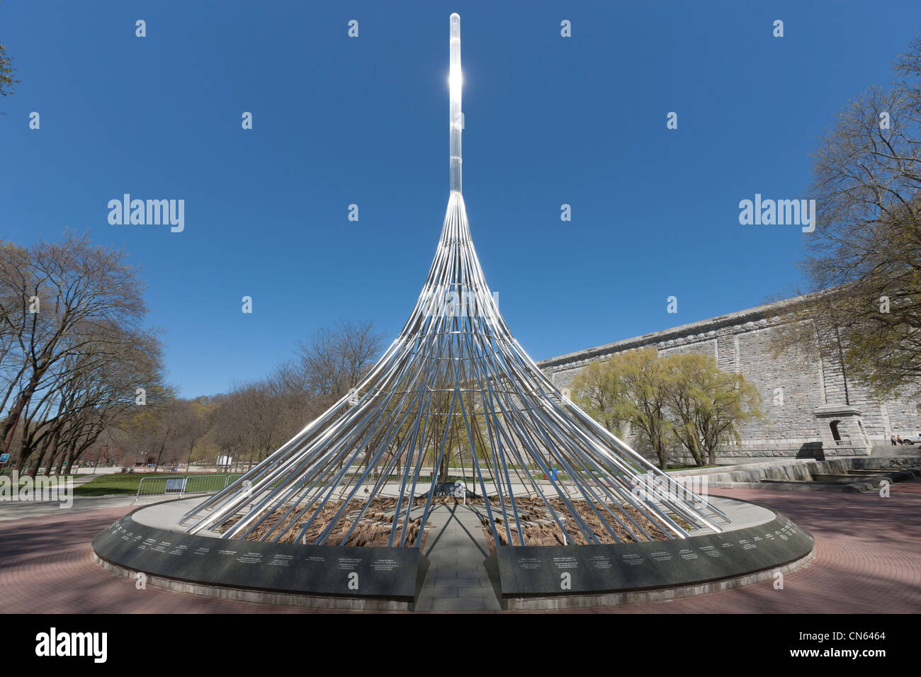 La salita del Westchester County's 11 settembre memorial, commemora la contea di residenti che sono morti negli eventi del 9/11, 2001 Foto Stock