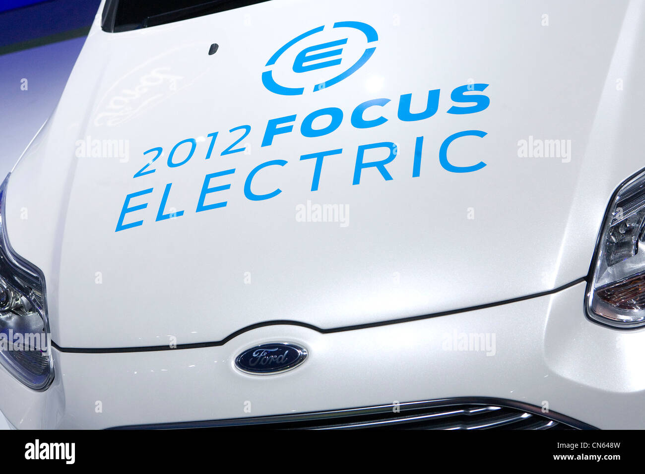 Una tutta elettrica Ford Focus sul display a 2012 Washington Auto Show. Foto Stock