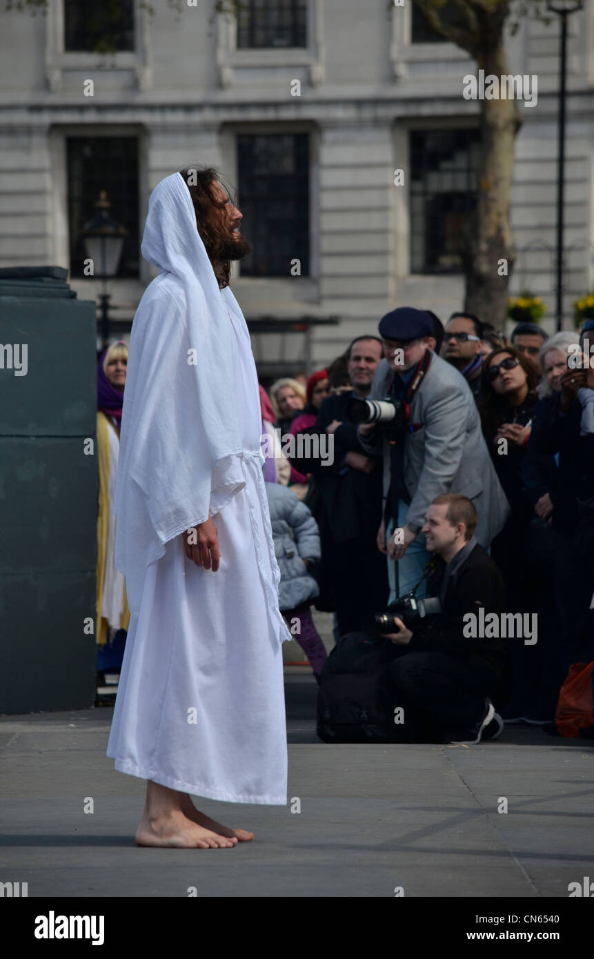 La passione di Gesù - Venerdì Santo, Pasqua, Trafalgar Square , London 2012 Foto Stock