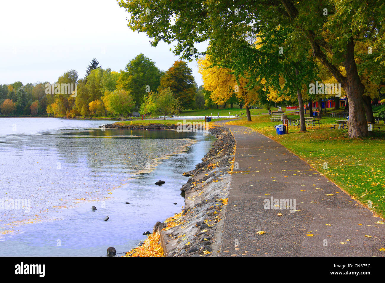 Blue Lake Park e il lago. Foto Stock