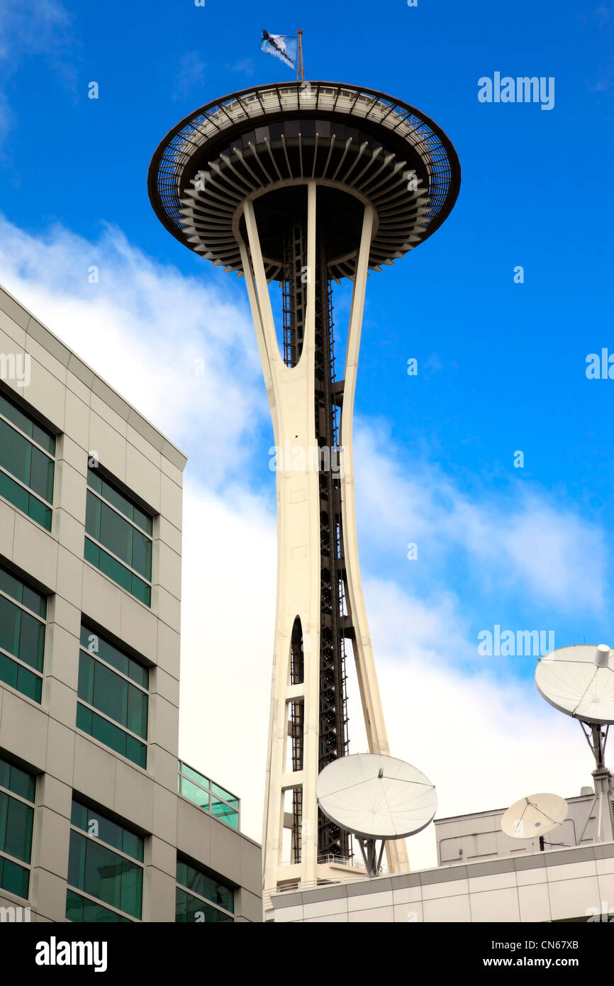 Seattle Space Needle Tower, nello stato di Washington. Foto Stock
