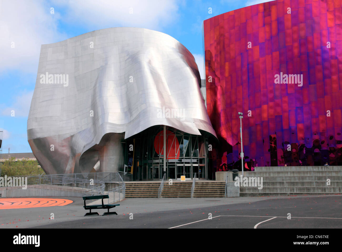 Edificio musicale presso il centro di Seattle in Seattle Washington. Foto Stock