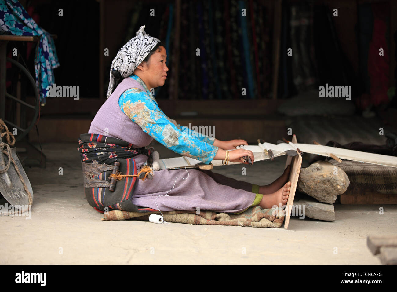 Nepalese Tamang rurale donna Nepal Foto Stock