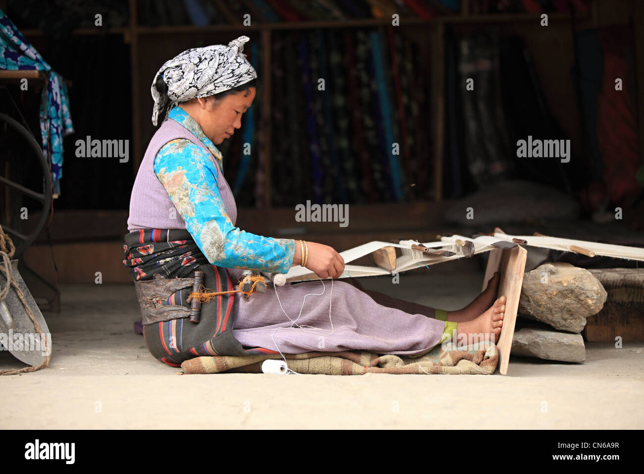 Nepalese Tamang rurale donna Nepal Foto Stock