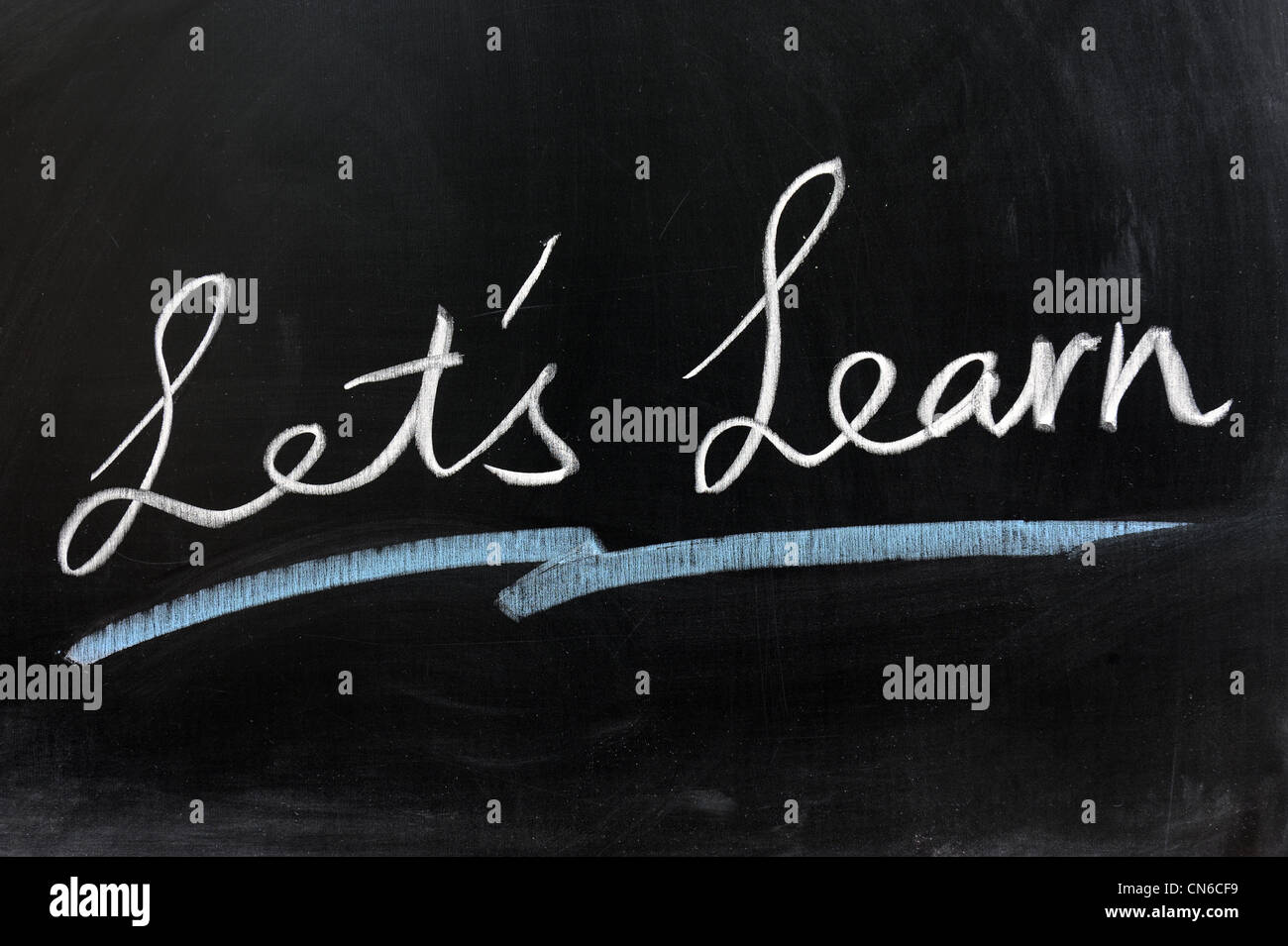 Chalk concettuale disegno - impariamo Foto Stock