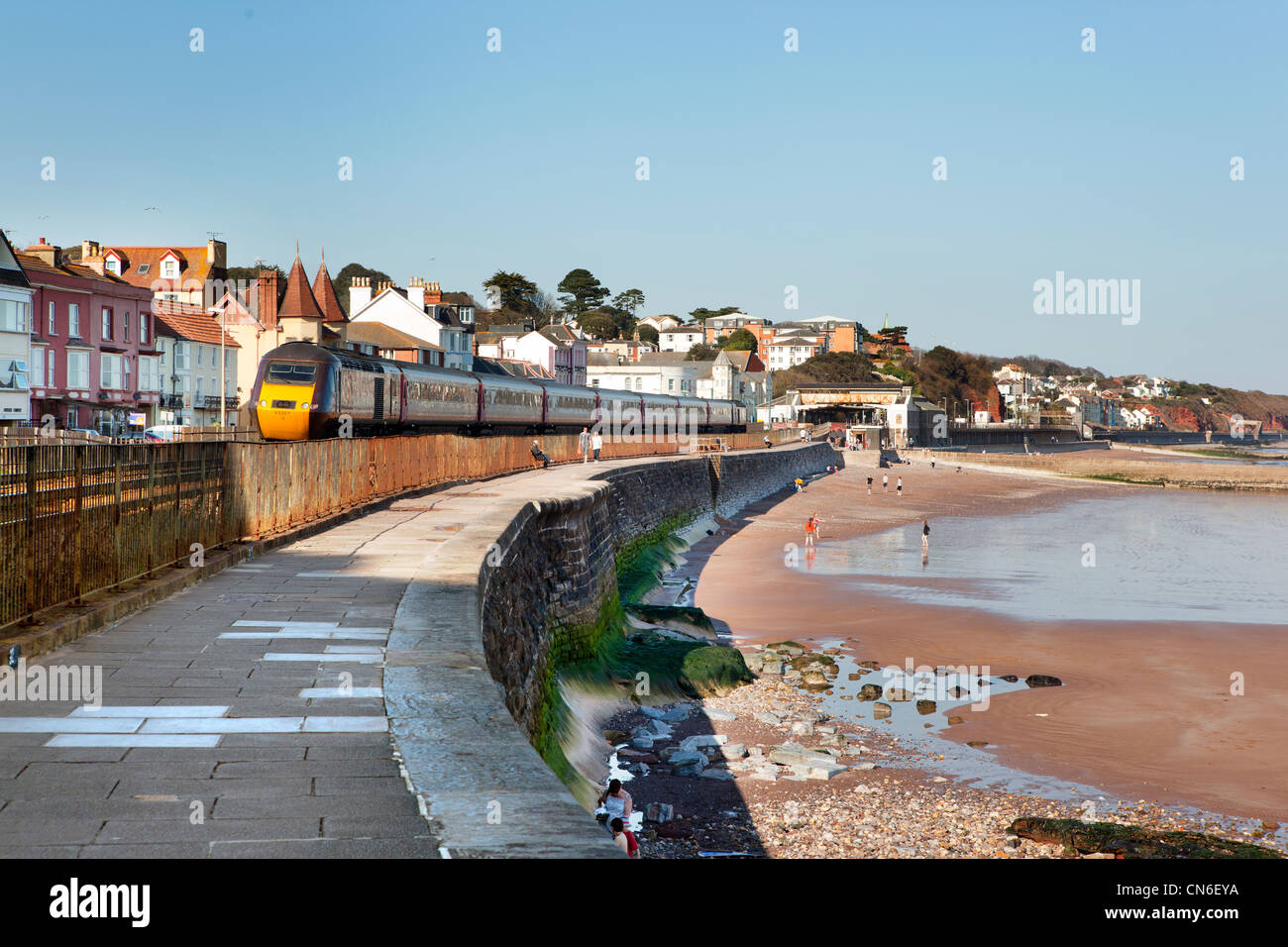 La città di Dawlish, nel Devon, in Inghilterra. Foto Stock