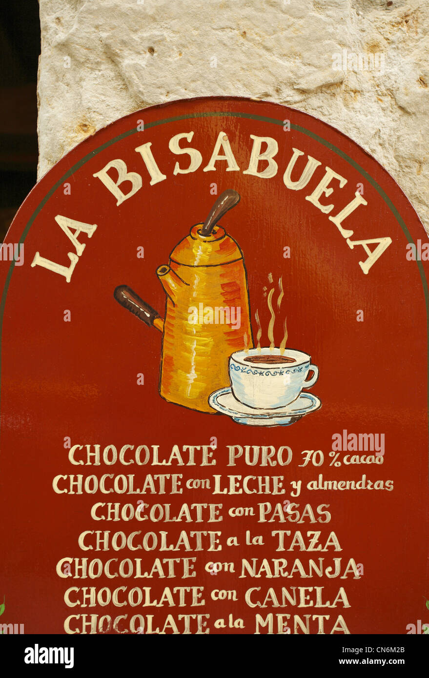 La Bisabuela segno, Santillana del Mar, Cantabria, SPAGNA Foto Stock