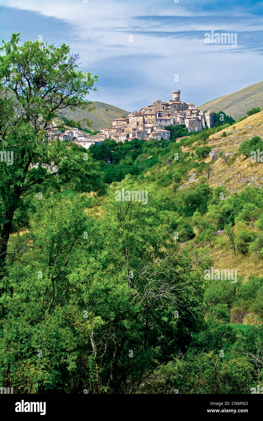 Europa Italia Abruzzo provincia di L'Aquila Santo Stefano di Sessanio Foto Stock
