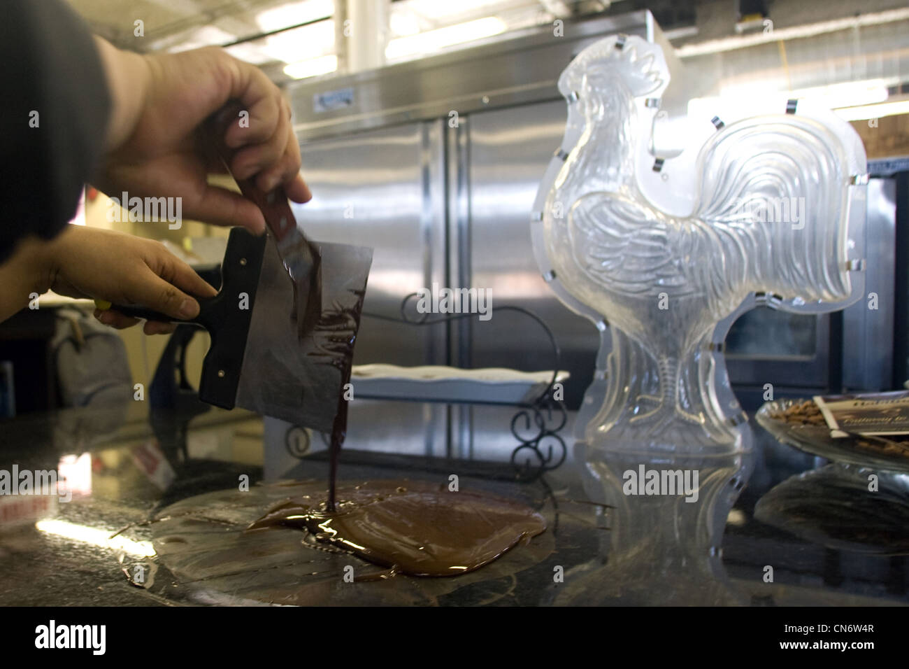 London Ontario, Canada. Cioccolato abituale a Londra acquista le fave di cacao direttamente dai produttori in America Centrale e America del Sud. Foto Stock