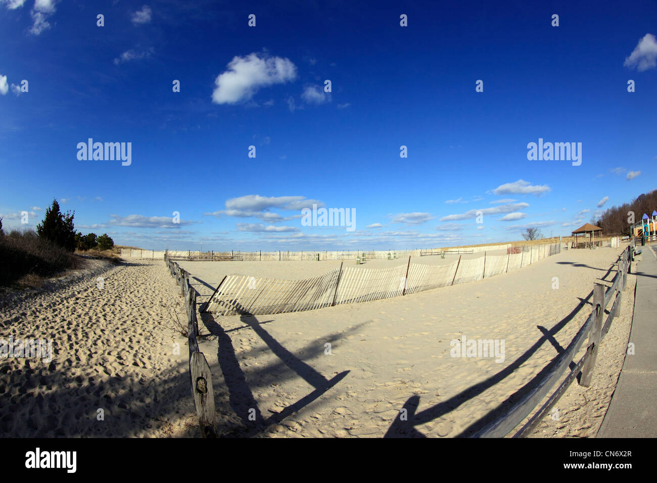 Il parco della spiaggia su Long Island Sound Smithtown Long Island New York Foto Stock