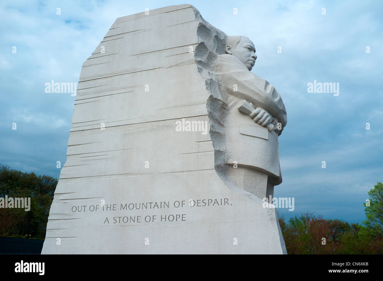 Scultura di Martin Luther King Jr in MLK Memorial in Washington, DC Foto Stock