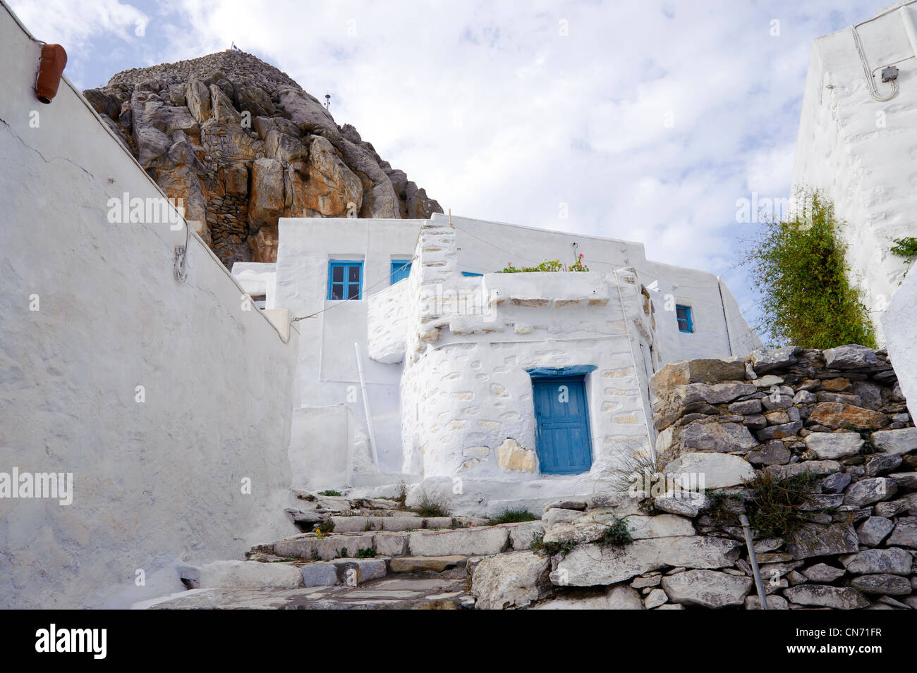 Casa in Hora, sul Greco Cyclade isola di Amorgos. Foto Stock