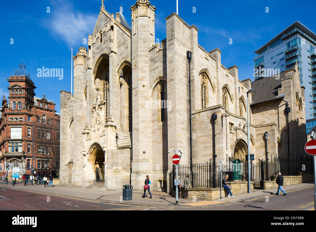 Leeds Cattedrale cattolica romana (Saint Anne's Cathedral), Leeds, West Yorkshire, Inghilterra Foto Stock