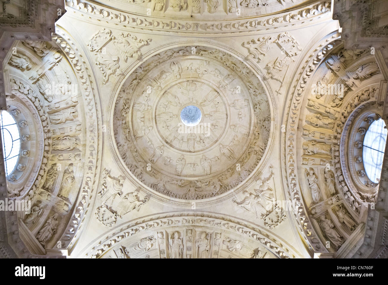 Il soffitto della sacristia Mayor (sacrestia principale) nella Cattedrale di Siviglia, Sevilla, Andalusia, Spagna Foto Stock