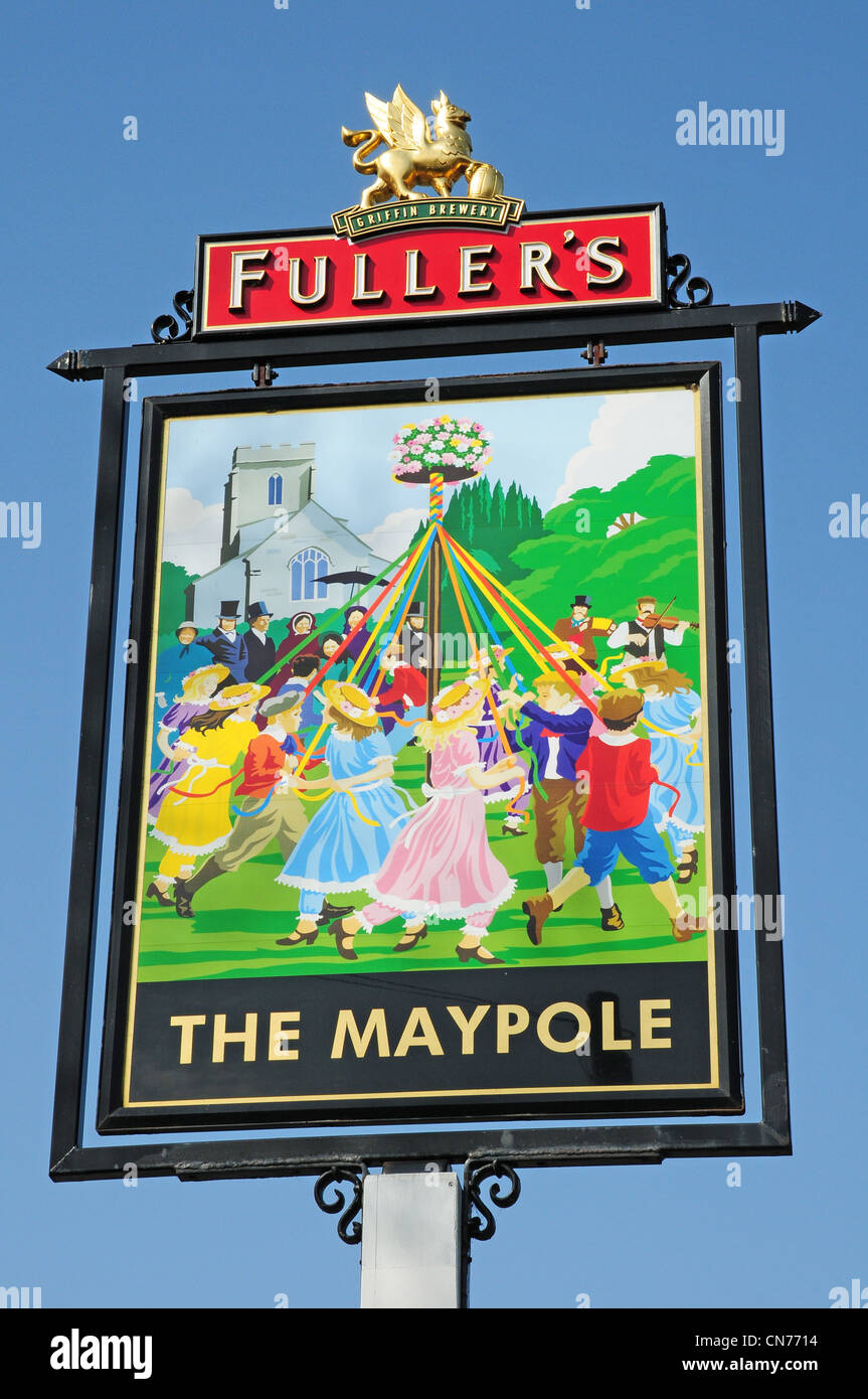 Segno per il Maypole Public House, Hayling Island. Foto Stock