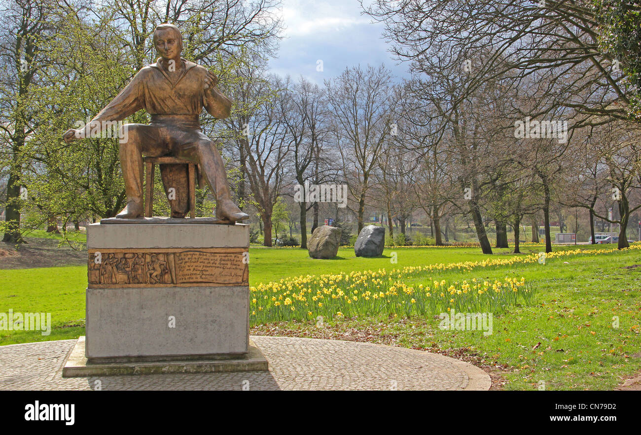 Statua di Brema Heinrich Heine Foto Stock