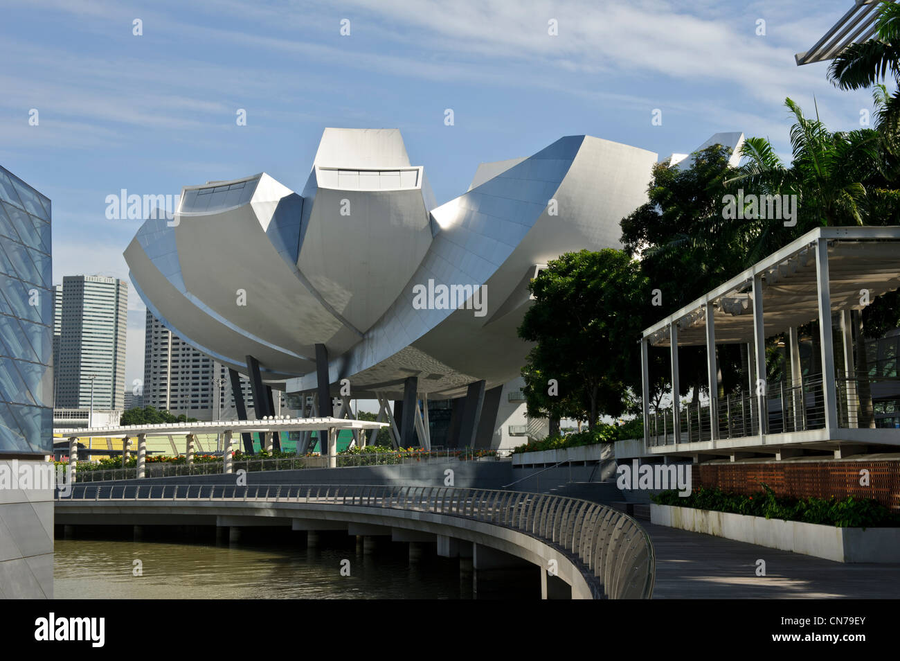 Il Artscience Museum vicino a Marina Bay Sands, Singapore Foto Stock