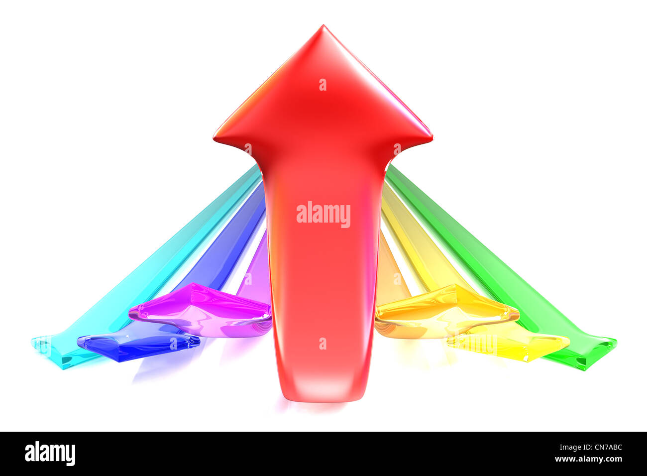 Frecce colorate Foto Stock