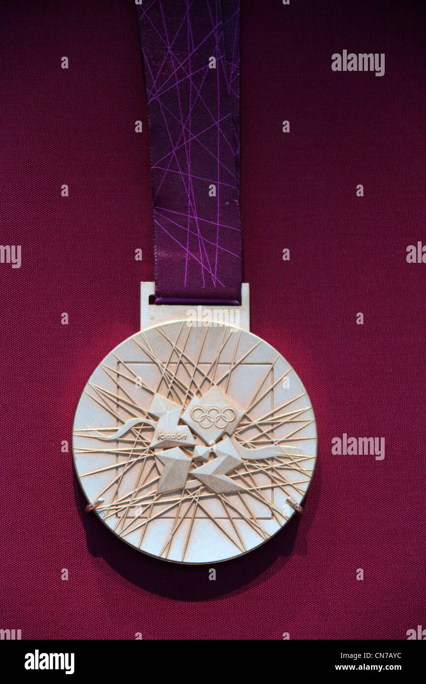 2012 Medaglia d'oro alle Olimpiadi in retromarcia Foto Stock