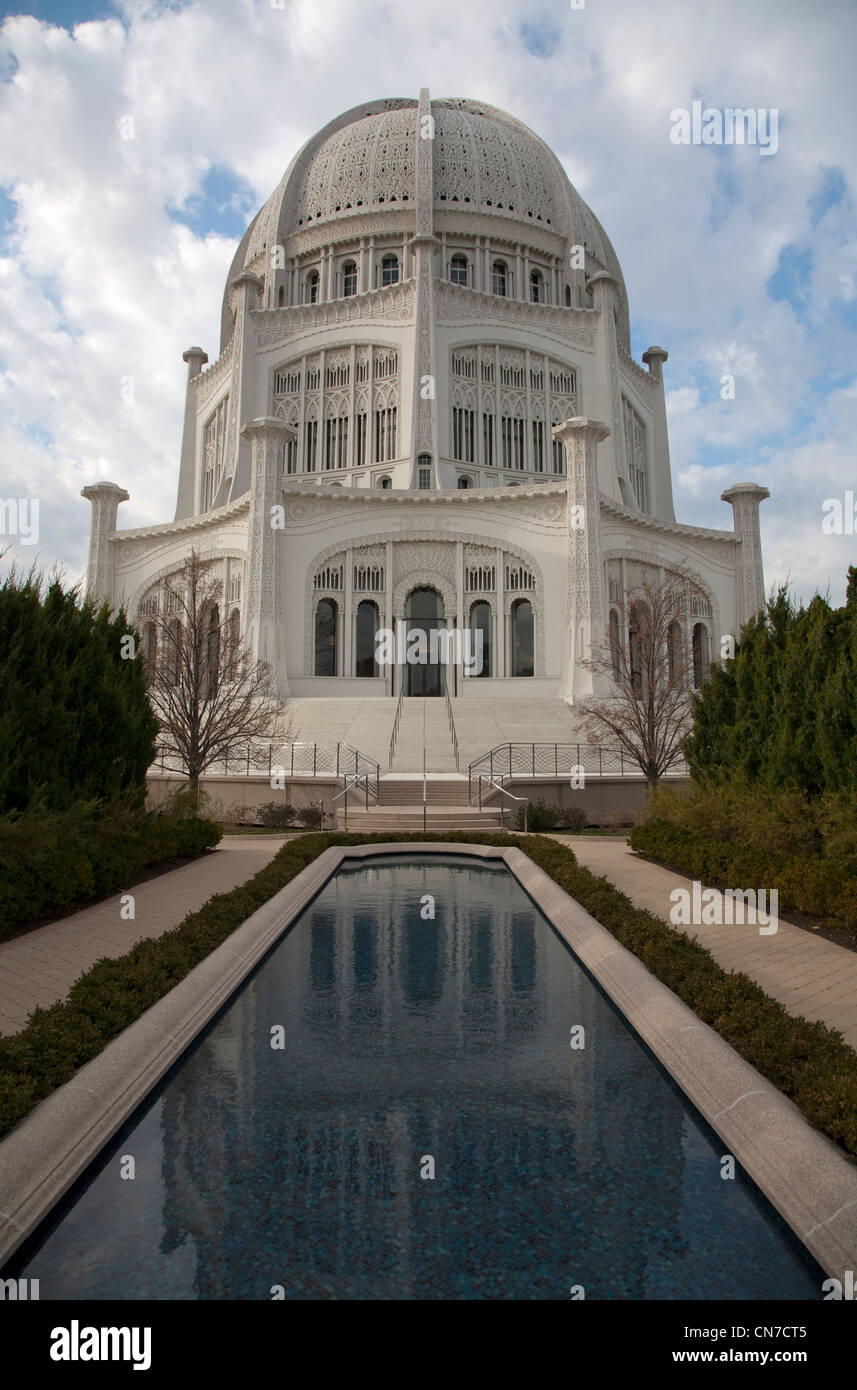Il tempio Bahai a Wilmette vicino a Chicago Illinois USA Foto Stock
