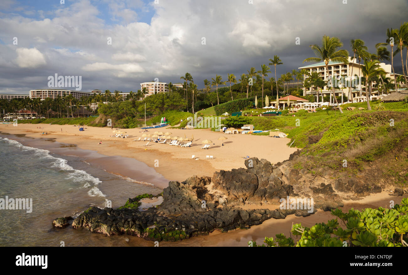 Luce drammatica at Wailea Beach, Maui Foto Stock