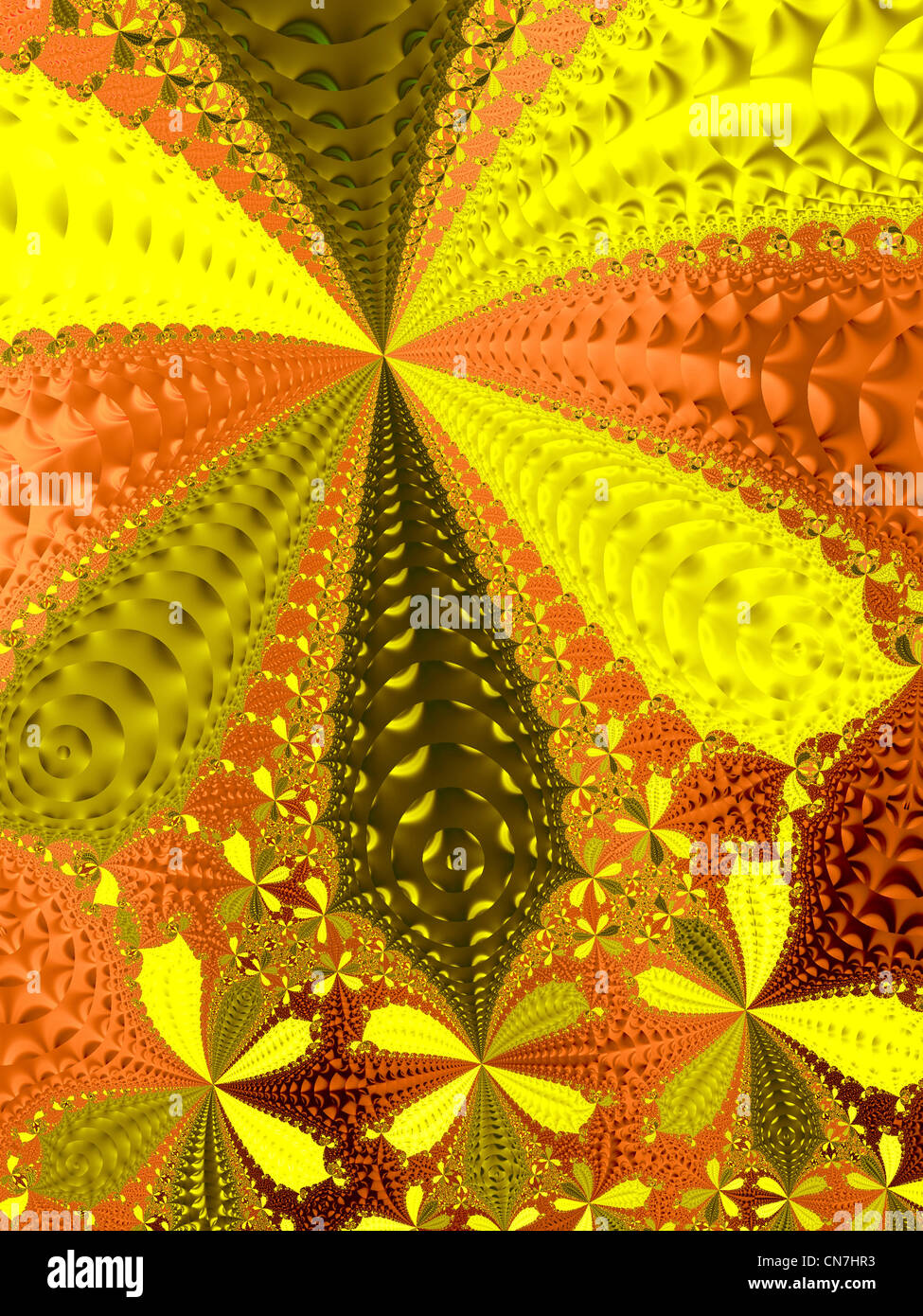 Foglie di castagno di cavallo - illustrazione frattale Foto Stock