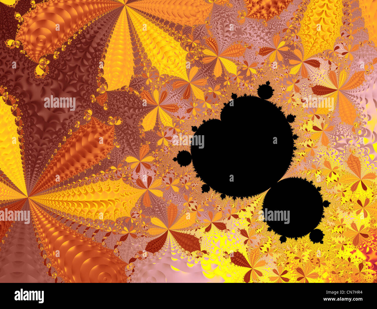 Foglie di frattale di Mandelbrot Set Foto Stock