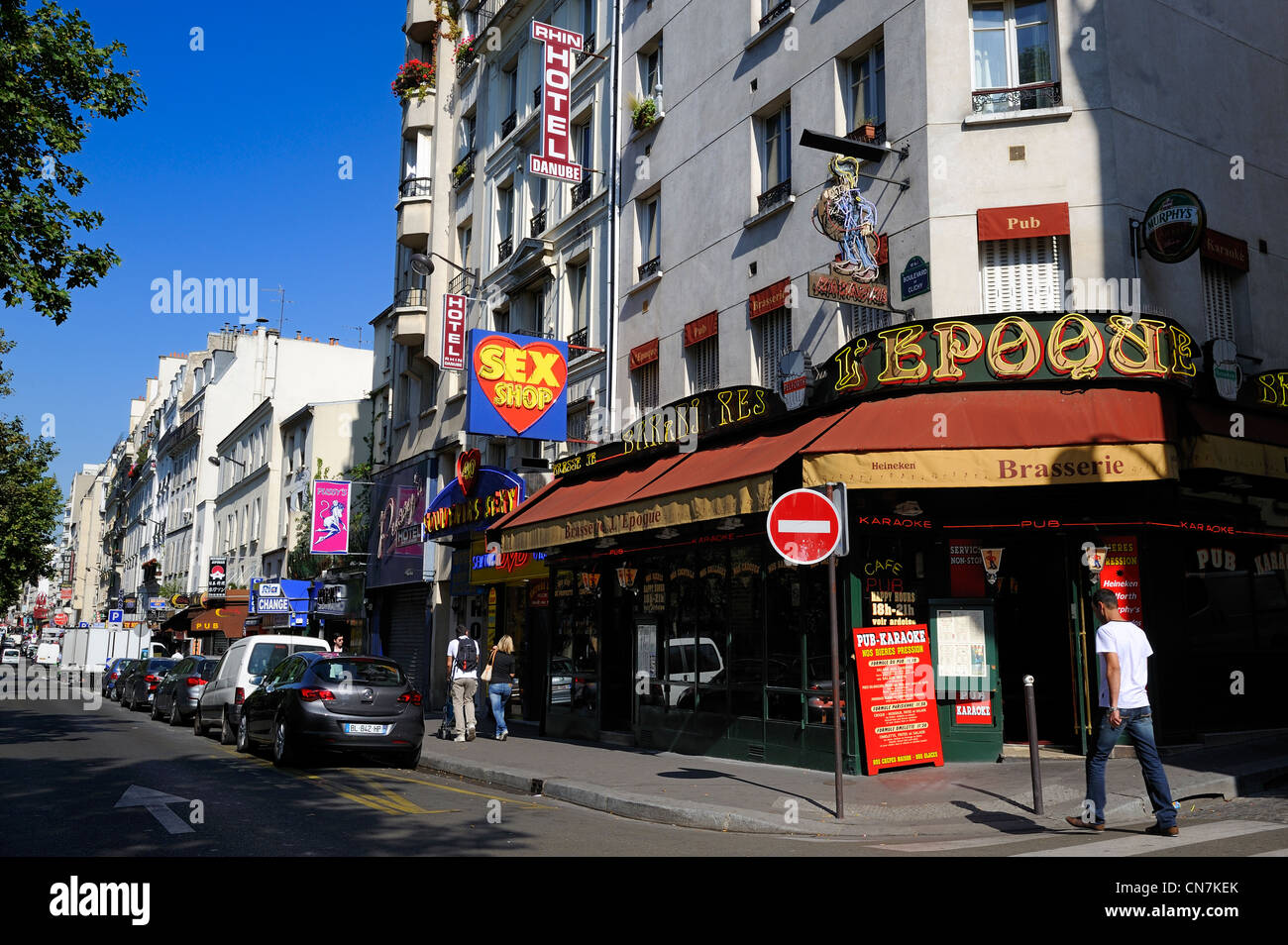 Francia, Parigi, il Boulevard de Clichy Tra Pigalle e Blanche Foto Stock
