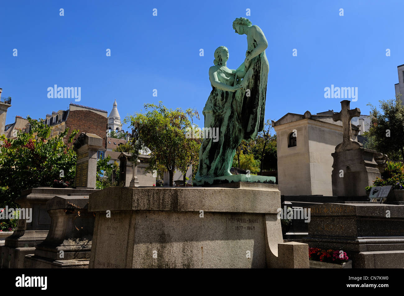 Francia, Parigi, Butte Montmartre, Saint Vincent il cimitero Foto Stock