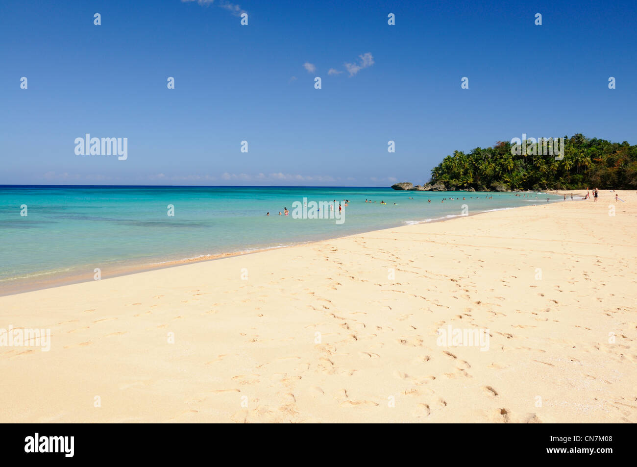 Repubblica Dominicana, Rio San Juan provincia, Playa Grande spiaggia grande selvaggia e preservata Foto Stock